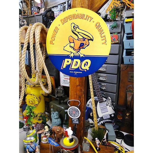 ★稀少な絶盤品★ アメリカンオイルメーカー　U.S.ヘヴィースチールサイン　（PDQ）　アメリカ雑貨 アメリカン雑貨　インテリア　人気 | アメリカン レトロ | 03