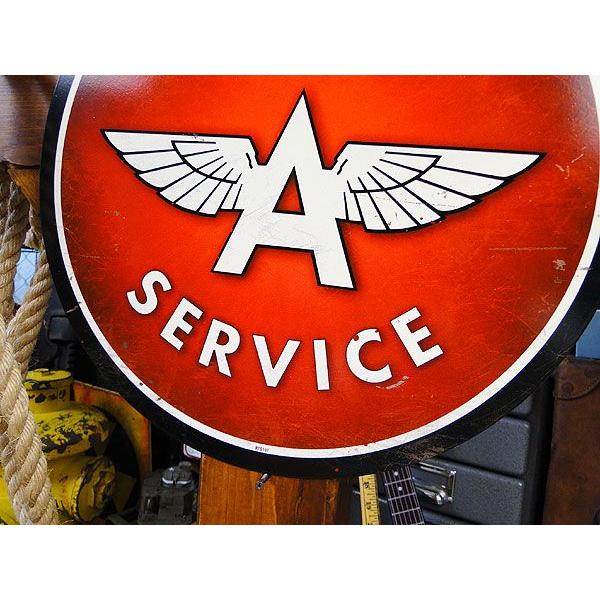 ★稀少な絶盤品★ アメリカンオイルメーカー　U.S.ヘヴィースチールサイン　（フライングエースサービス）　アメリカ雑貨 アメリカン雑貨 | アメリカン レトロ | 02