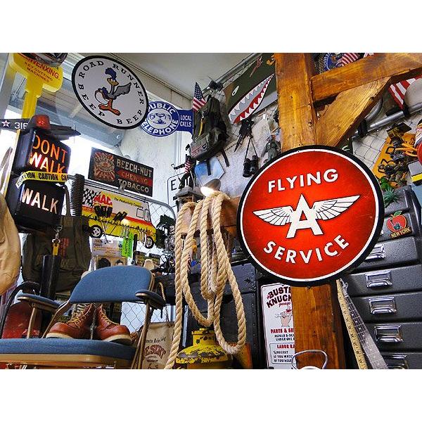 ★稀少な絶盤品★ アメリカンオイルメーカー　U.S.ヘヴィースチールサイン　（フライングエースサービス）　アメリカ雑貨 アメリカン雑貨 | アメリカン レトロ | 04