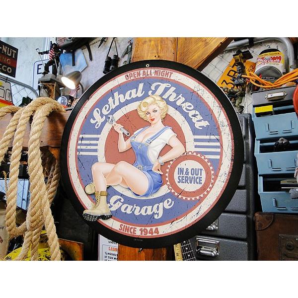 ピンナップガール　リペアガレージ　U.S.ヘヴィースチールサイン アメリカン雑貨 アメリカ雑貨 | 