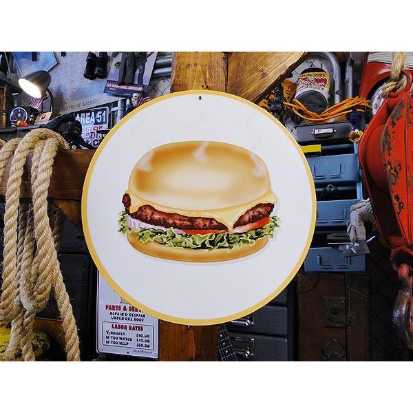 ハンバーガー　U.S.ヘヴィースチールサイン　（ラウンド）　アメリカ雑貨　アメリカン雑貨　サインプレート　ティンサインボード | アメリカン レトロ | 02