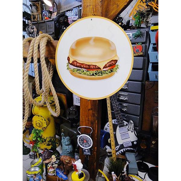 ハンバーガー　U.S.ヘヴィースチールサイン　（ラウンド）　アメリカ雑貨　アメリカン雑貨　サインプレート　ティンサインボード | アメリカン レトロ | 03