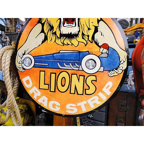 ライオンズ　ドラッグストリップ　U.S.ヘヴィースチールサイン アメリカ雑貨 アメリカン雑貨 |  | 02