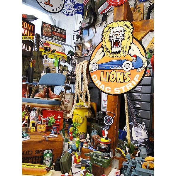 ライオンズ　ドラッグストリップ　U.S.ヘヴィースチールサイン アメリカ雑貨 アメリカン雑貨 |  | 05