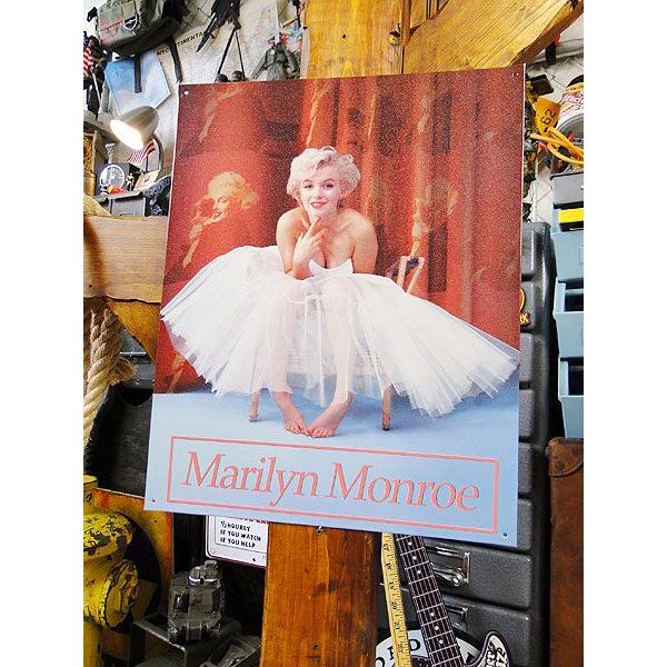 マリリン・モンロー　ブリキ看板　（ホワイトドレス）　■ アメリカン雑貨 アメリカ雑貨 | マリリンモンロー