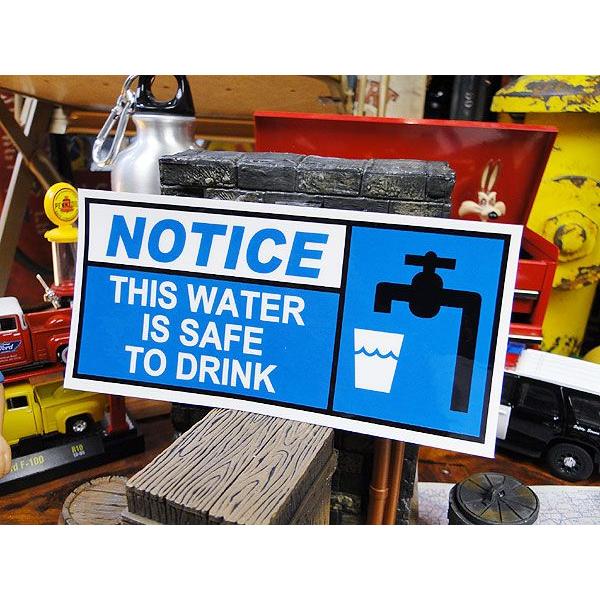 U S パブリックサインステッカー この水は飲むことができる水です アメリカ雑貨 アメリカン雑貨 車 おもしろ グッズ シール ブランド 人気ブランド多数対象