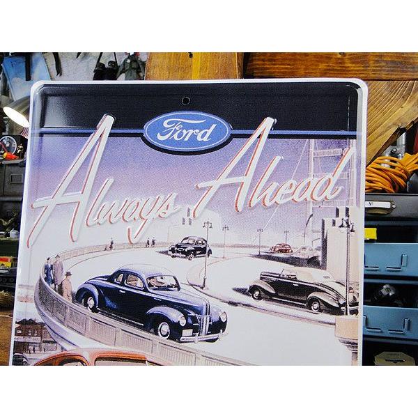 1940　フォード　クーペ　ブリキ看板　（Always Ahead）　アメリカ雑貨　アメリカン雑貨　サインプレート　ティンサインボード | アメリカン レトロ | 01