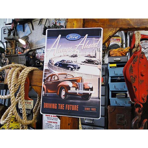 1940　フォード　クーペ　ブリキ看板　（Always Ahead）　アメリカ雑貨　アメリカン雑貨　サインプレート　ティンサインボード | アメリカン レトロ | 03
