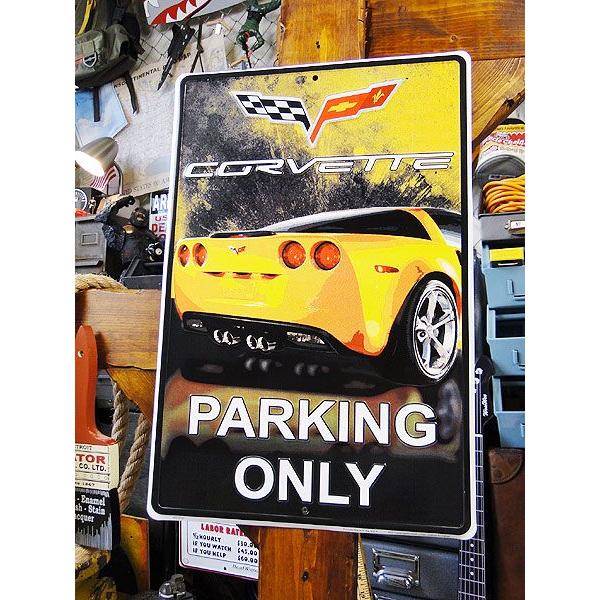 コルベット専用駐車場　ブリキ看板 アメリカン雑貨 アメリカ雑貨 サインプレート 壁掛け | アメリカン レトロ