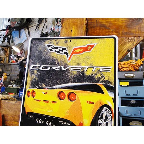 コルベット専用駐車場　ブリキ看板 アメリカン雑貨 アメリカ雑貨 サインプレート 壁掛け | アメリカン レトロ | 01