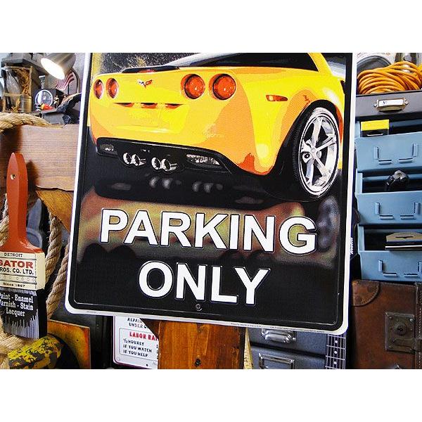 コルベット専用駐車場　ブリキ看板 アメリカン雑貨 アメリカ雑貨 サインプレート 壁掛け | アメリカン レトロ | 02