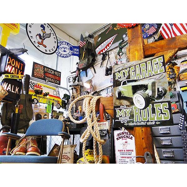 「オレのガレージ最高！」　ブリキ看板　（maybe　not）　アメリカ雑貨　アメリカン雑貨 | アメリカン レトロ | 04