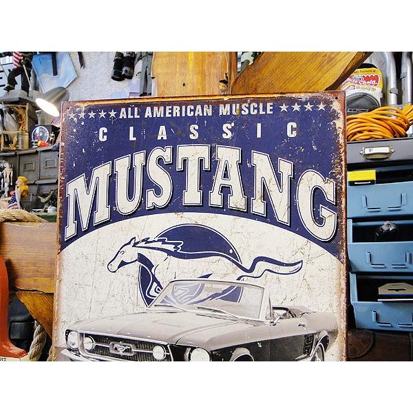 フォード　クラシック　マスタング　ブリキ看板　■ アメリカン雑貨 アメリカ雑貨 | アメリカン レトロ | 01