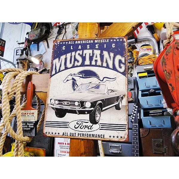 フォード　クラシック　マスタング　ブリキ看板　■ アメリカン雑貨 アメリカ雑貨 | アメリカン レトロ | 03