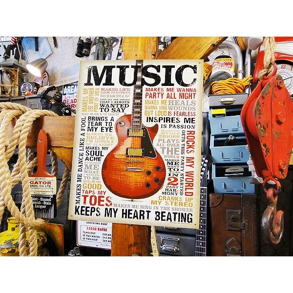 音楽が好きだ！　ミュージック　ブリキ看板　■ アメリカン雑貨 アメリカ雑貨 |  | 03