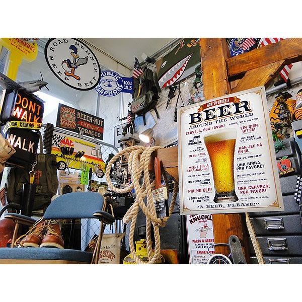 世界の「ビールの注文時のセリフ」を集めた　ブリキ看板　■ アメリカン雑貨 アメリカ雑貨 |  | 04