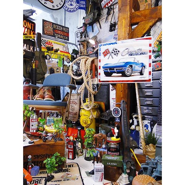 65年シボレー　コルベット　スティングレイ　ブリキ看板 アメリカ雑貨 アメリカン雑貨 サインプレート ティンサインボード | Chevy | 05