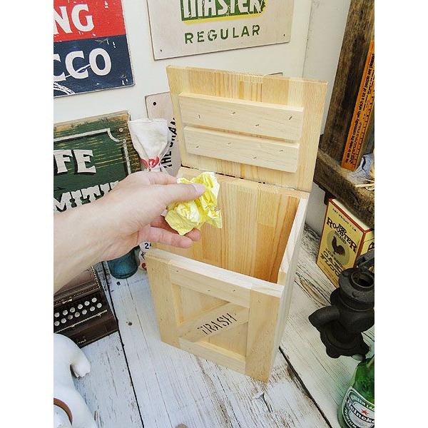 ミニ　トラッシュボックス　（Bタイプ/無塗装）　アメリカ雑貨　アメリカン雑貨　ゴミ箱　おしゃれ　カントリー雑貨　ナチュラル |  | 03