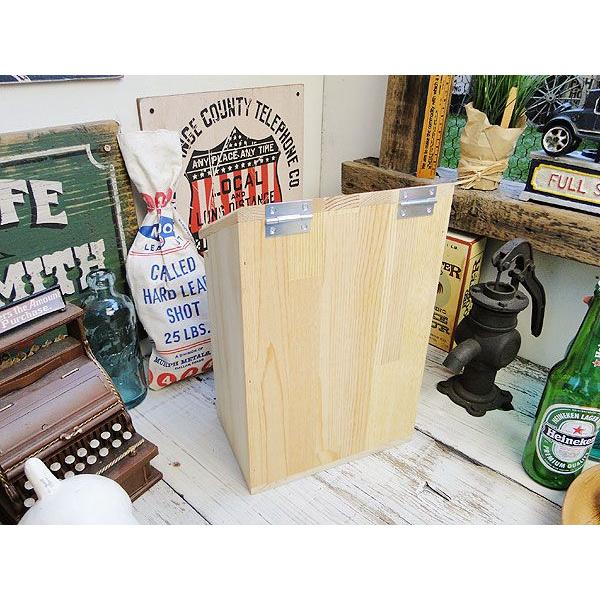 ミニ　トラッシュボックス　（Bタイプ/無塗装）　アメリカ雑貨　アメリカン雑貨　ゴミ箱　おしゃれ　カントリー雑貨　ナチュラル |  | 04