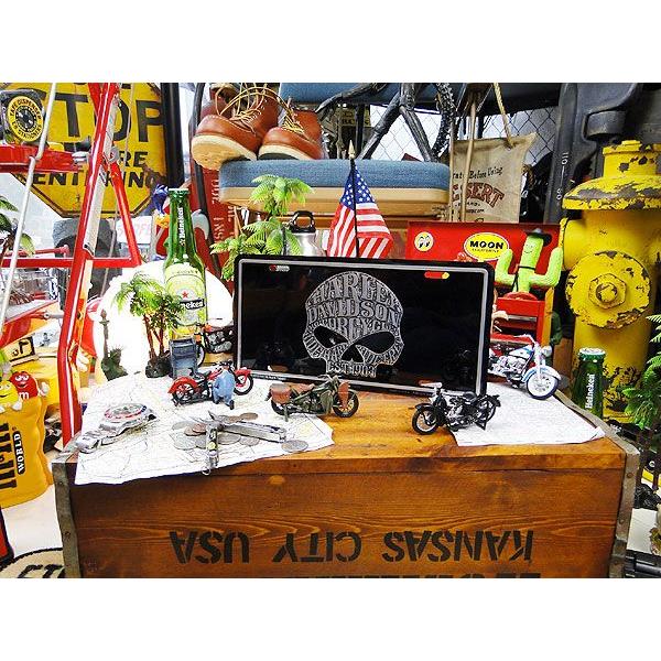 ハーレーダビッドソン　ライセンスプレート　（スカル＆ロゴ）　アメリカ雑貨　インテリア　グッズ　雑貨　インテリア　壁飾り　小物　通販 | Harley Davidson | 02