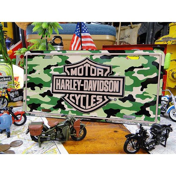 ハーレーダビッドソン　ライセンスプレート　（カモフラ）　アメリカ雑貨　インテリア　グッズ　雑貨　インテリア　壁飾り　小物　通販 | Harley Davidson