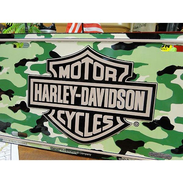 ハーレーダビッドソン　ライセンスプレート　（カモフラ）　アメリカ雑貨　インテリア　グッズ　雑貨　インテリア　壁飾り　小物　通販 | Harley Davidson | 01