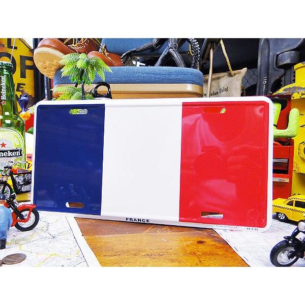 世界の国旗　ライセンスプレート　（フランス）　アメリカ雑貨　アメリカン雑貨　壁飾り　おしゃれな雑貨屋さん　小物　通販　ショップ | アメリカン レトロ