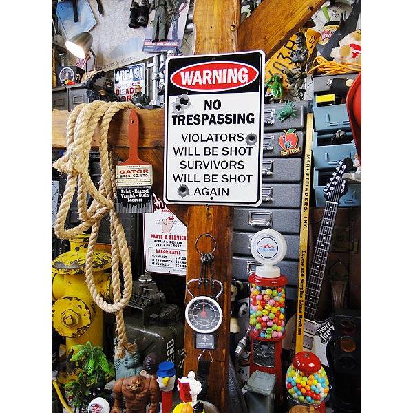 警告！進入禁止　ミニブリキ看板 アメリカ雑貨 アメリカン雑貨 |  | 01