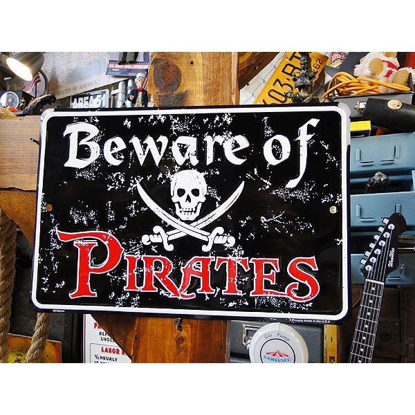 海賊たちに気をつけろ！　ミニブリキ看板 アメリカ雑貨 アメリカン雑貨 | アメリカン レトロ