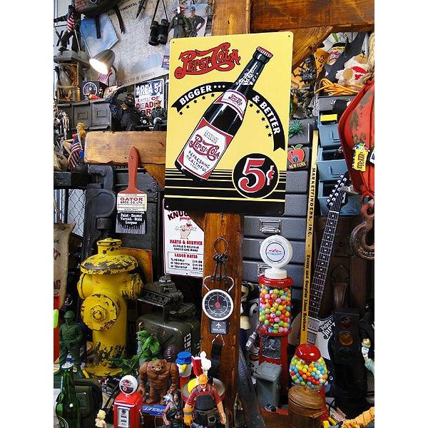 ペプシコーラ　ブリキ看板　(5セント　イエロー)　アメリカン雑貨　アメリカ雑貨　グッズ | アメリカン レトロ | 03