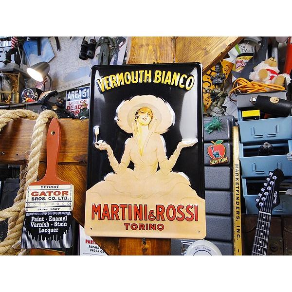 世界のお酒の3Dパブサイン（マティーニ＆ロッシ） アメリカ雑貨