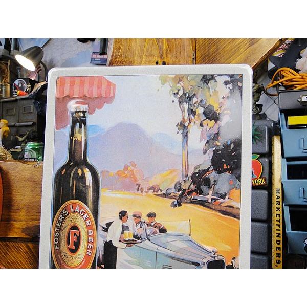 世界のお酒　3Dパブサイン　（フォスターラガー・クラシックカー）　アメリカ雑貨　アメリカン雑貨　サインプレート　ティンサインボード | アメリカン レトロ | 01