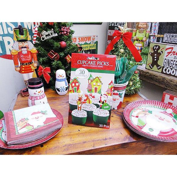 クリスマスシーン　カップケーキピック 30個入り アメリカン雑貨 アメリカ雑貨 |  | 03