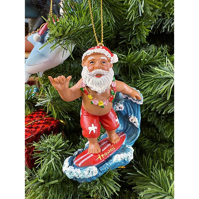 ハワイアン　クリスマスオーナメント　（ビッグウェーブサンタ）　アメリカ雑貨　アメリカン雑貨 | 