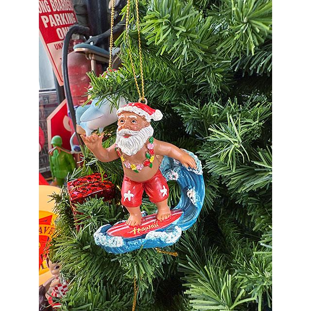 ハワイアン　クリスマスオーナメント　（ビッグウェーブサンタ）　アメリカ雑貨　アメリカン雑貨 |  | 01
