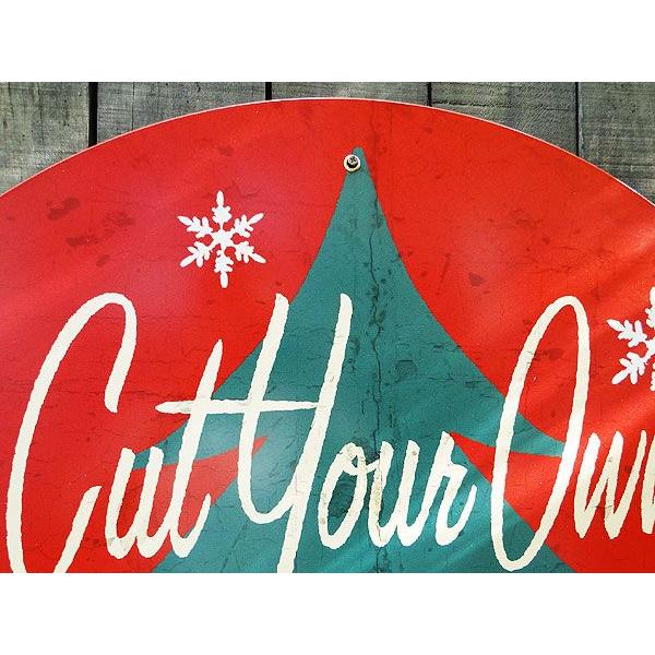 クリスマス　U.S.ヘヴィースチールサイン　（クリスマスツリー・ラウンド/XXLサイズ）　アメリカン雑貨　アメリカ雑貨 | アメリカン レトロ | 01