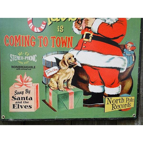 クリスマス　U.S.ヘヴィースチールサイン　（サンタが街にやって来た）　アメリカン雑貨　アメリカ雑貨 | アメリカン レトロ | 02