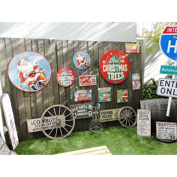 クリスマス　U.S.ヘヴィースチールサイン　（クリスマスツリー・ラウンド/Mサイズ）　アメリカン雑貨　アメリカ雑貨 | アメリカン レトロ | 05