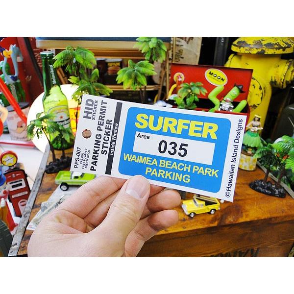 サーファーパーキングパーミット　ステッカー　（ワイメアビーチ）　アメリカ雑貨　アメリカン雑貨 爆買 |  | 01