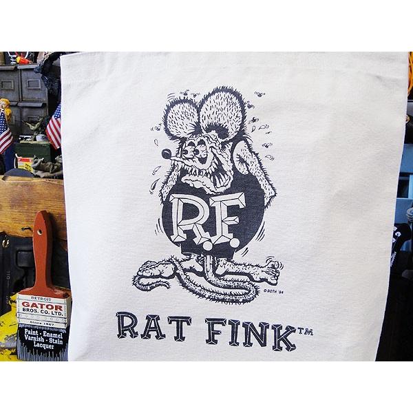 RAT FINK（ラットフィンク） トートバッグ （ホワイト） アメリカン 