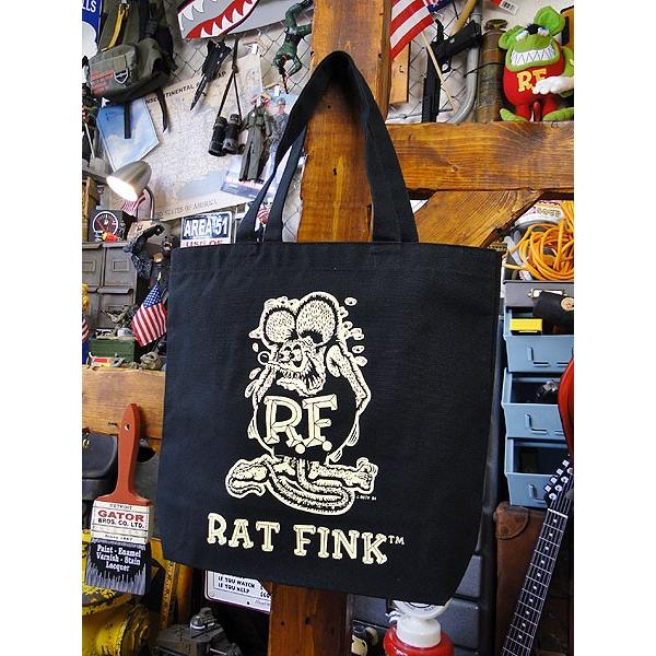 ラットフィンク　トートバッグ　（ブラック）　アメリカ雑貨　アメリカン雑貨　グッズ | RAT FINK