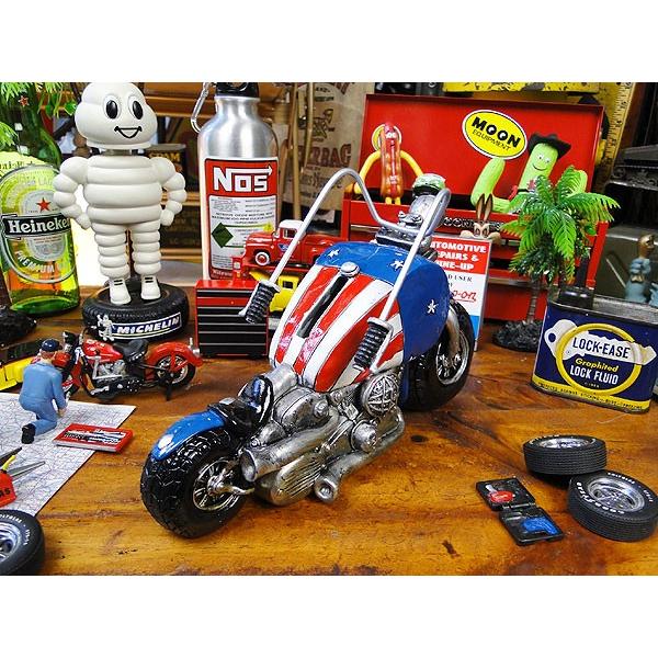 オールディーズマネーバンク　（星条旗ハーレー）　アメリカ雑貨　アメリカン雑貨　貯金箱 |  | 04