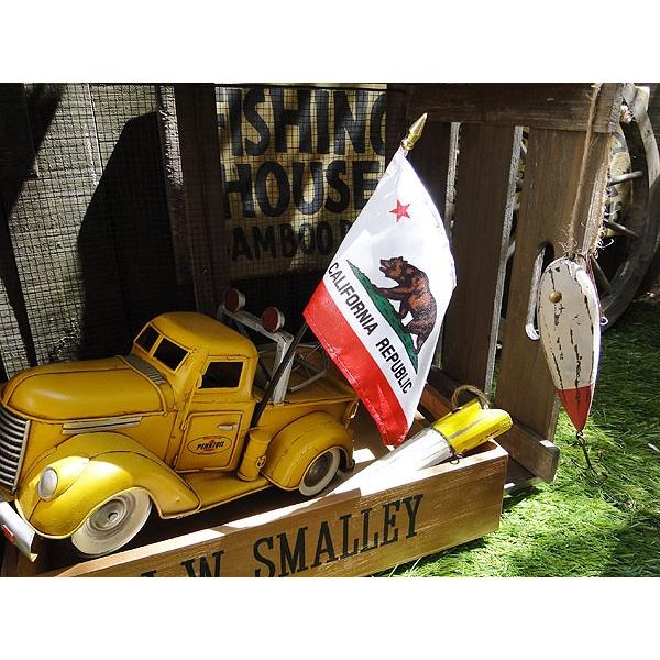 カリフォルニア州旗　スティックフラッグ　（Sサイズ）　アメリカン雑貨 アメリカ雑貨 | アメリカン レトロ | 03