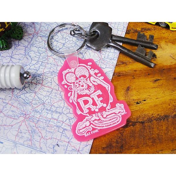 RAT FINK（ラットフィンク） ラバーキーホルダー （ピンク