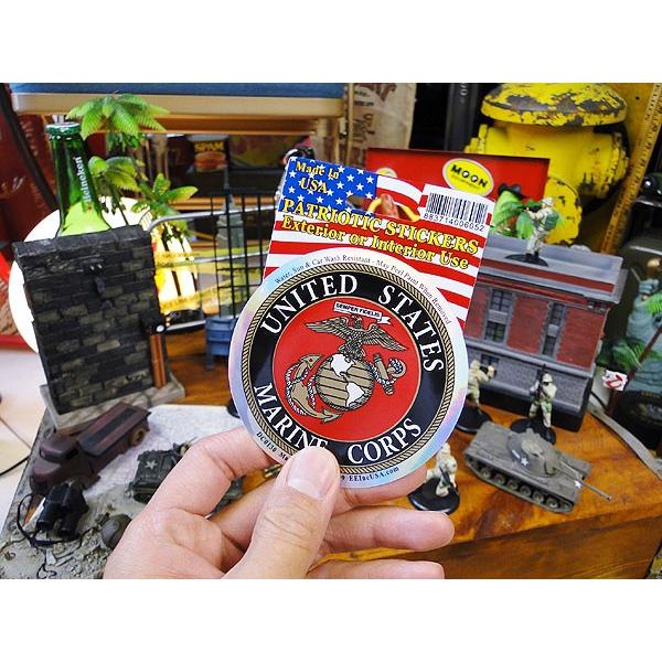 ミリタリープリズムステッカー　ラウンド/Sサイズ　（U.S.マリーン）　アメリカ雑貨　アメリカン雑貨　車　シール　ブランド |  | 02