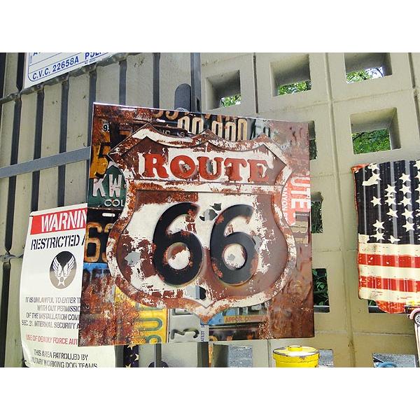 ル ート66　シャビーアートサイン アメリカン雑貨 アメリカ雑貨 壁掛け インテリア おしゃれな部屋 人気