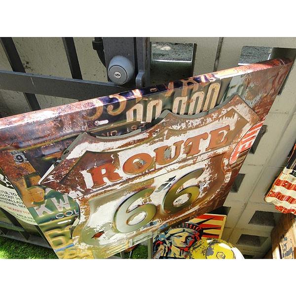ル ート66　シャビーアートサイン アメリカン雑貨 アメリカ雑貨 壁掛け インテリア おしゃれな部屋 人気_1