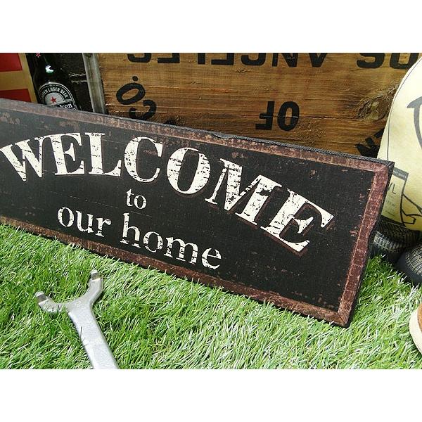 ウェルカム　アンティークボード（ブラック） アメリカ雑貨 アメリカン雑貨 壁掛け インテリア おしゃれな部屋 人気 |  | 03