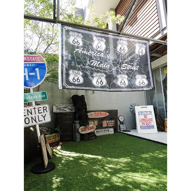 ルート66　ビッグサイズフラッグ　（メインストリート）　アメリカ雑貨　アメリカン雑貨　旗　インテリア　小物　壁飾り　おしゃれ　人気 | アメリカン レトロ | 05