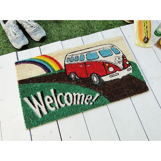 ワーゲンバス　ココマット　（レッドバス）　アメリカン雑貨　アメリカ雑貨 爆買 | 